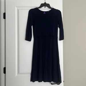 Navy Seraphine nursing dress